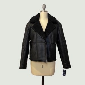 Lucky Brand - Suede Faux Shearling Moto Jacket - NWT